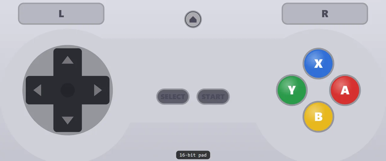 The 16-bit pad on a phone, for SNES games